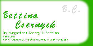 bettina csernyik business card